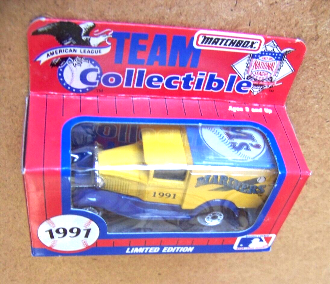 1991 Seattle Mariners diecast truck White Rose Matchbox 2nd series c40027