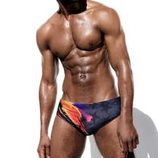 Men's Swimming Shorts Swimwear Swim Briefs Fashion Print Cool Beach Underwear