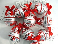 NEW Ganz Pre-Printed Name Christmas Ornament Ball 1.5" ~  You Choose