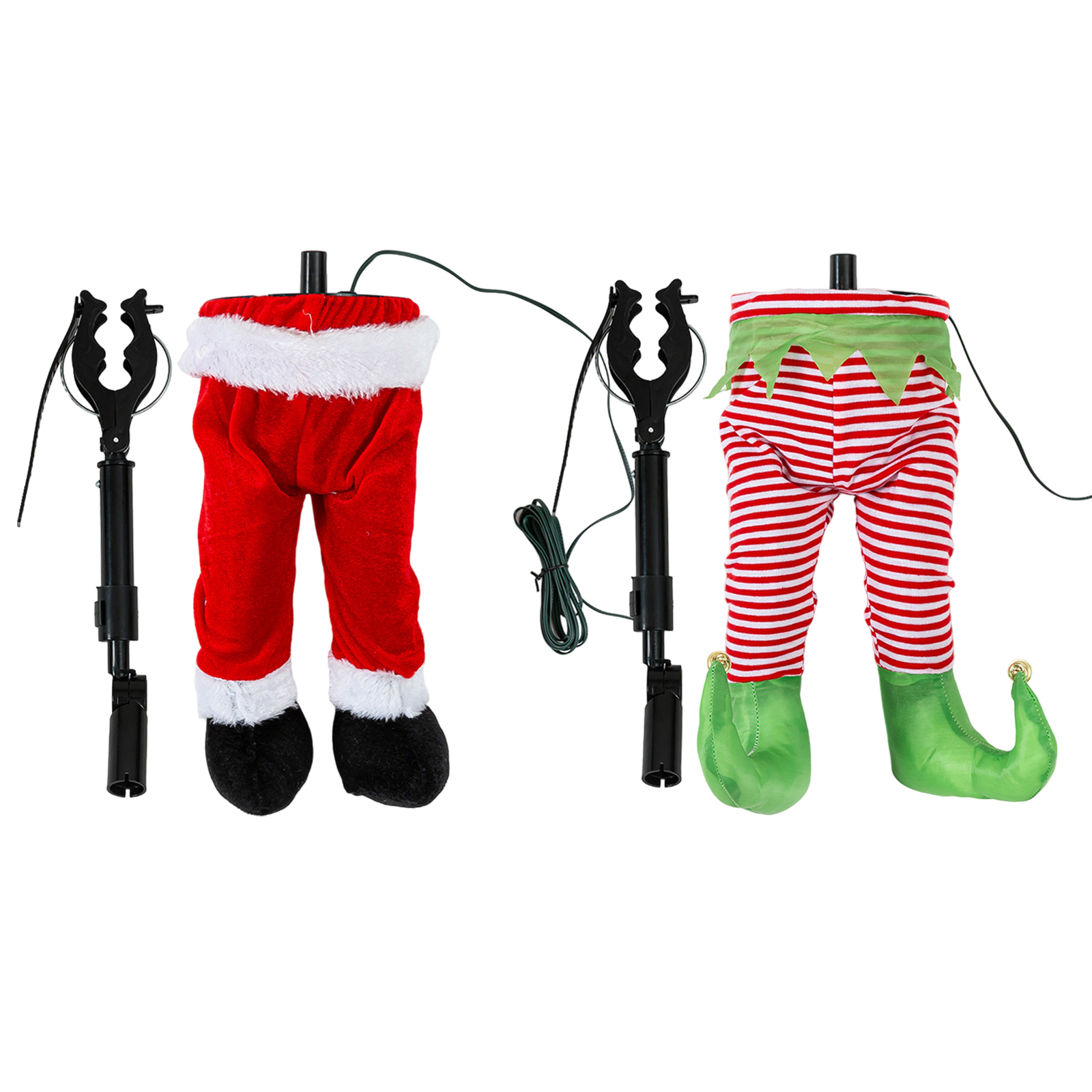 34CM Santa Claus Legs Christmas Fake Leg Ornament USB Christmas Tree Decoration