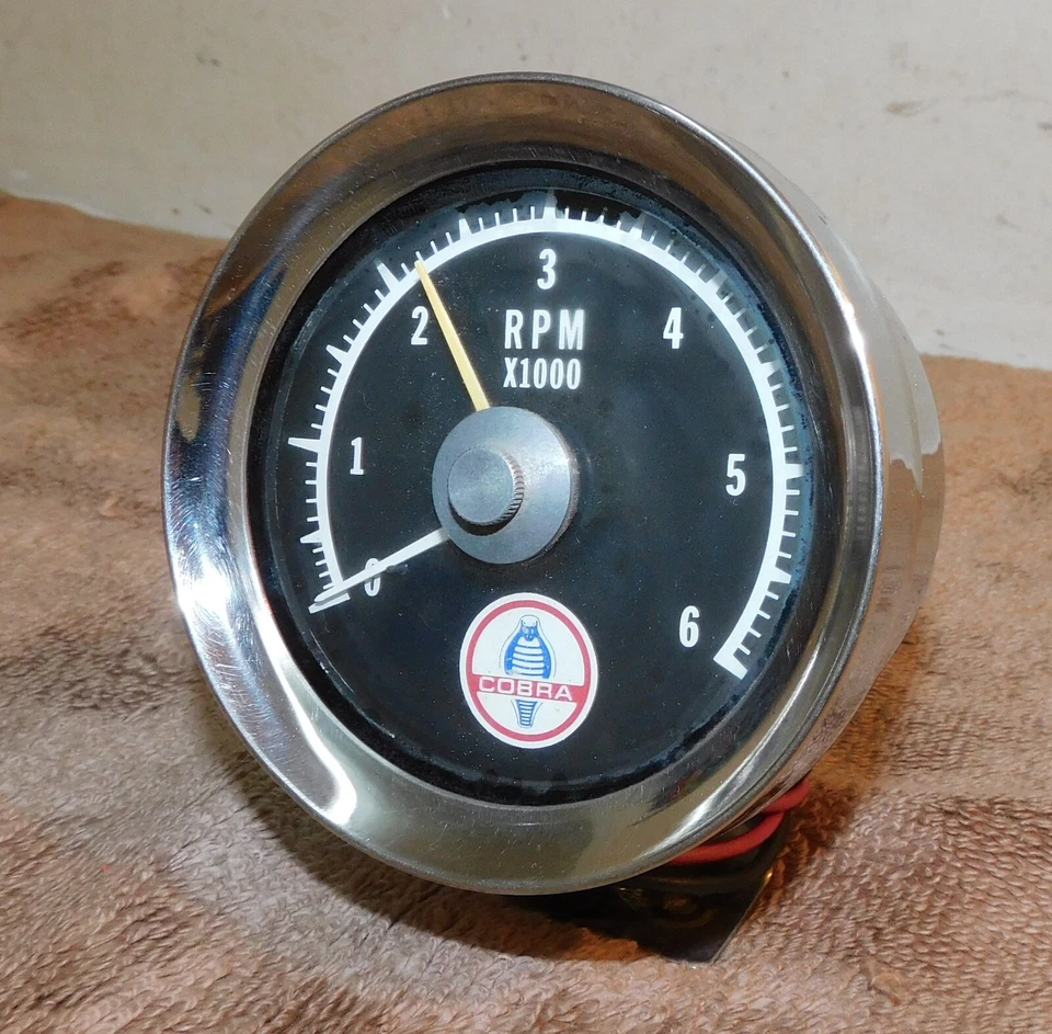 Ford Mustang Shelby 1966 1967 68 accesorio original 6 k 6000 rpm tacómetro de tacómetro cobra Foto 4 de 4