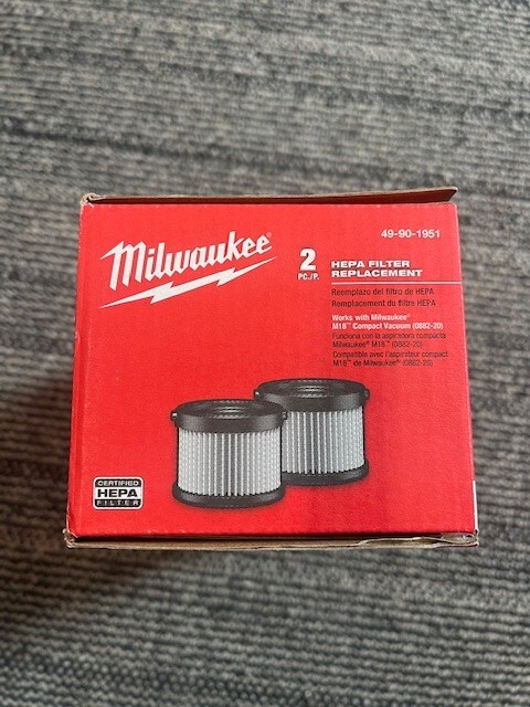 Repuesto Para Filtro HEPA Milwaukee 49-90-1950 M12 0850-20