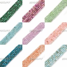 2mm Faceted Gemstone Cube Square Loose Beads DIY Jewelry Making Strand 15.5-16"