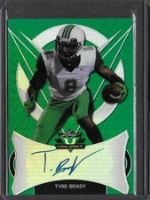 2019 Leaf Valiant Draft TYRE BRADY Green Prismatic Auto RC 17/75 Jaguars WR