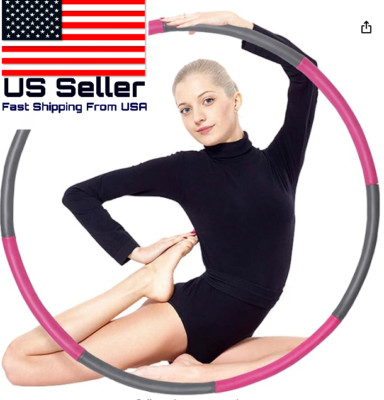 Beginner Hoop Weighted Fitness Hula-Hoop for Adults Weight Loss Cardio & Core