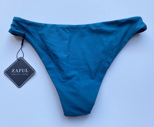 Brand New with Tags Zaful Teal Blue Aqua Bikini Bottoms Size 10 - Picture 6 of 6