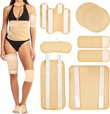 Castor Oil Pack Wrap 9 Pcs Reusable Hot/Cold Therapy Kit for Neck Back Knee