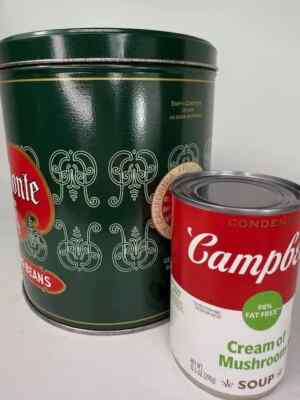 1980 Del Monte Whole String Beans Tin/Vegetable Nesting Canister