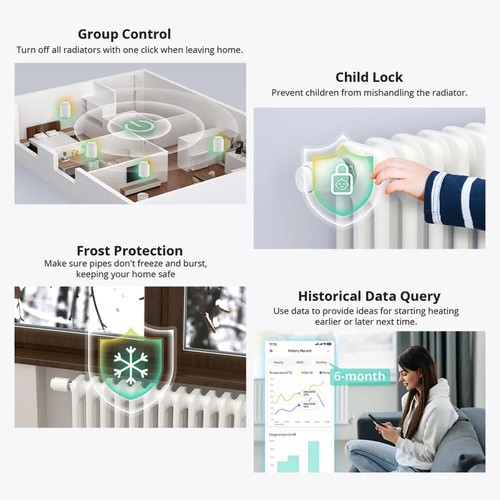 NEW Thermostatic Radiator Valve Heat Froest Protection Remote Group Control Lot - 第 22/29 張圖片