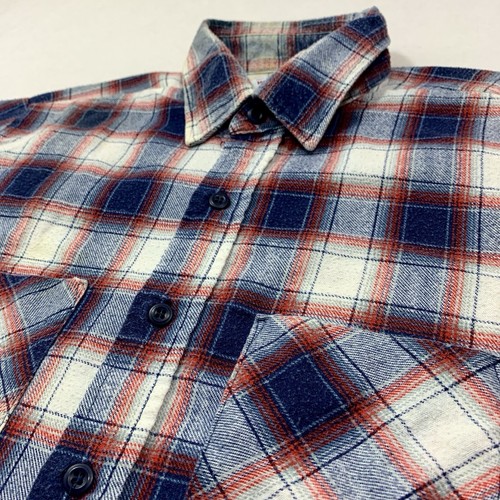 Camisa de Franela Wrangler De Colección Para Hombres Mediana Bolsillos a Cuadros Abotonada Hecha en EE. UU. M - Imagen 3 de 8