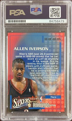 その他 2000 Fleer Allen Iverson Autographics Allen Iverson auto card 2000 Fleer Impact #18 Philadelphia