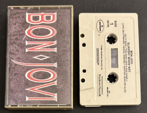 Bon Jovi Slippery When Wet Cassette You Give Love A Bad Name Livin’ On A Prayer