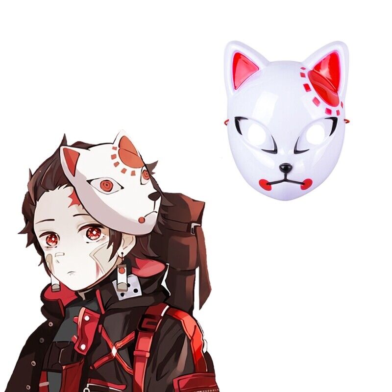 Demon Slayer Fox Mask, Mask Demons Anime, Oni Masks Costumes