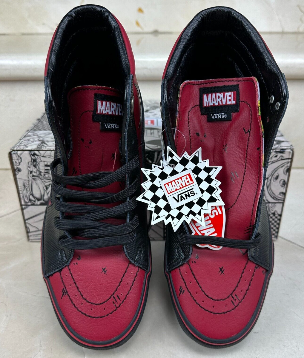 Mens Size 7 / Womens 8.5 - Vans X Marvel - Deadpool - Sk8-Hi 