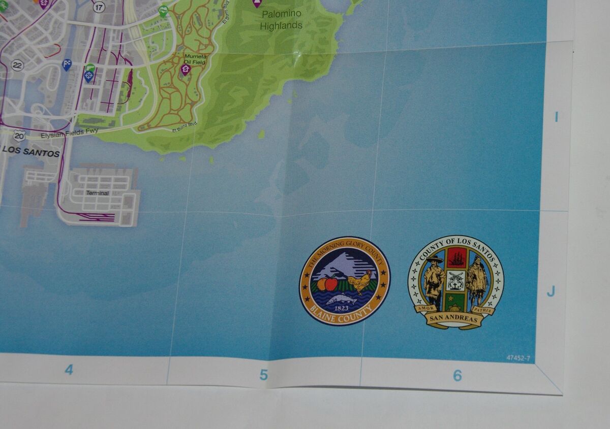 Mapa Gta V Los Santos Original Ps3 Ps4 Xbox PROMOÇÃO