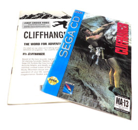 Cliffhanger Sega CD 1993 In Case Damaged manual Tested Working