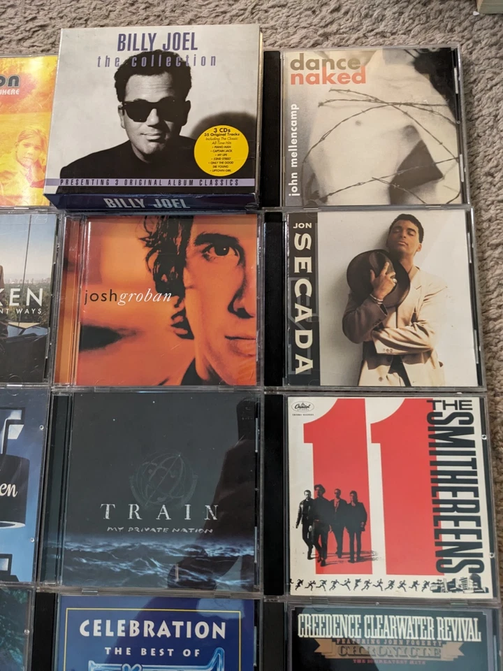 Lot Of 22 Male Pop Artists CDs Loggins Marley Usher Aiken Groban Joel CCR Hanson Foto 2 de 4