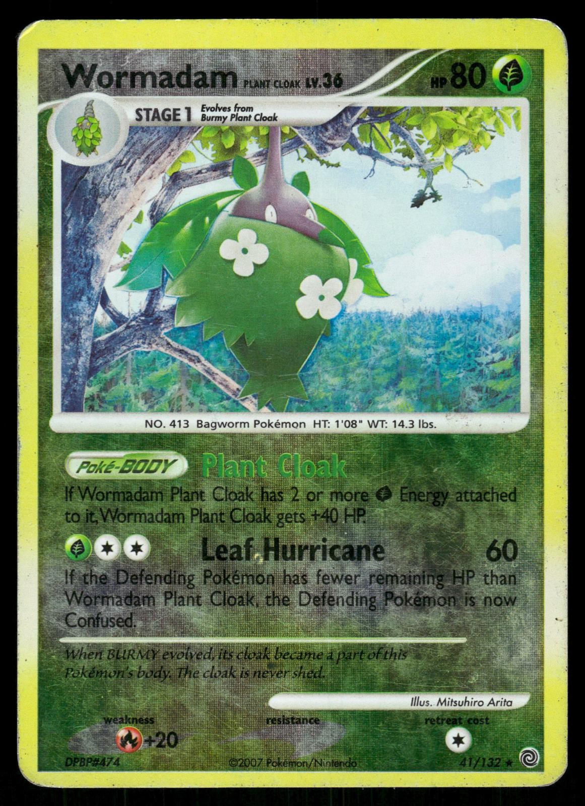 Wormadam Plant Cloak 41/132 Reverse Holo Rare Secret Wonders Pokemon HP