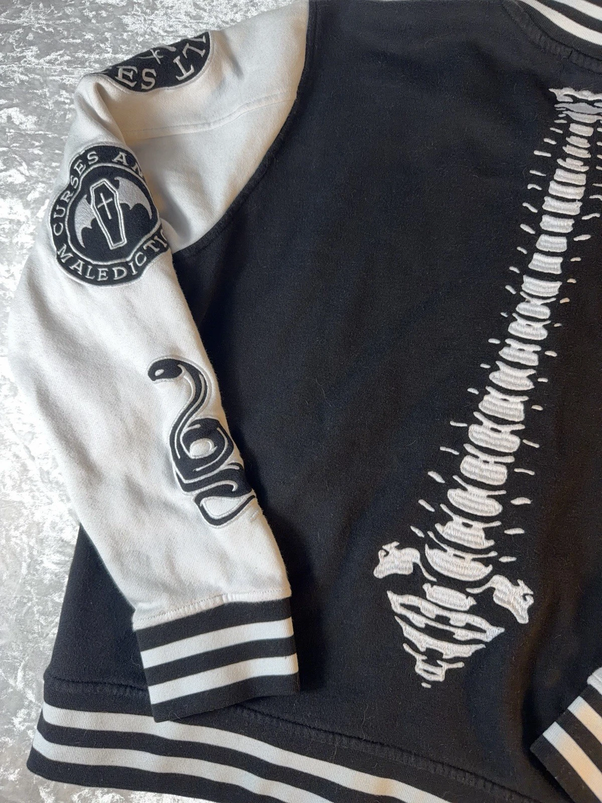 Social Collision Jacket Unisex M Varsity Skeleton Goth Emo Punk Streetwear 99 - product detail image 7