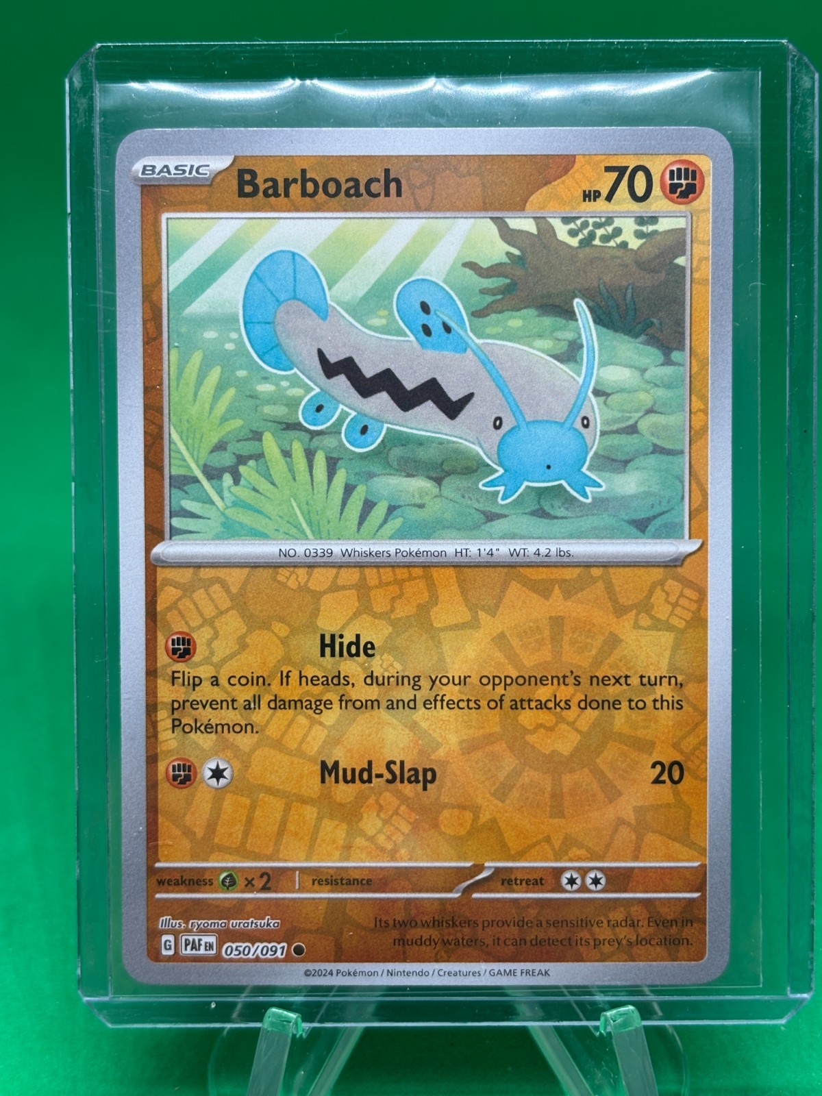 Barboach - 050/091 - Paldean Fates - Reverse Holo Common - NM Pokémon