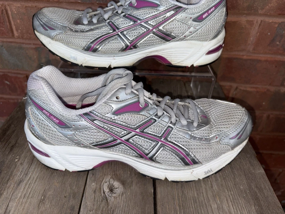 Zapato para correr Asics Duomax Speva GT 1140 T964N gel para mujer 7,5 M gris plata rosa Foto 2 de 4