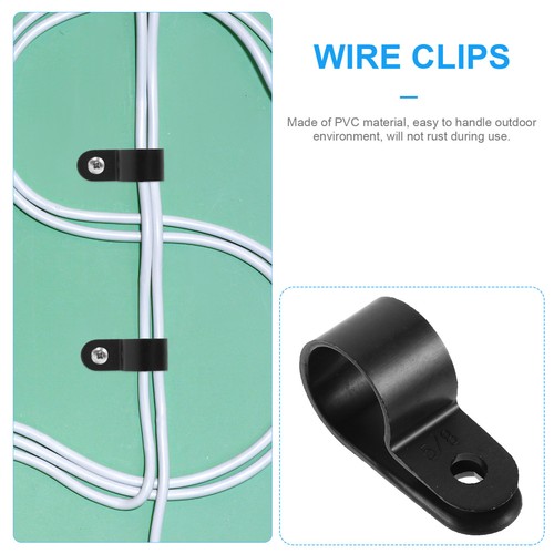 50pcs Wire Staples Rope Light Clips Outdoor Wall Wire Clips Cable Wire Clips - Afbeelding 3 van 12