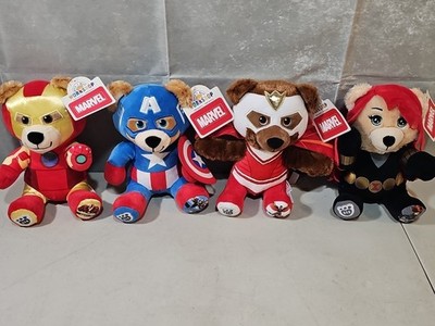 Build A Bear Marvel B.A.B Lot of 4 RARE Retired 8  Plush Teddy Bear NEW W/ TAGS