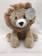 Kellytoy Kelly Baby Lion Safari Plush Rattle Stuffed 11" Sitting Toy Brown Tan