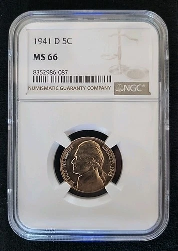 Stunning 1941-D Jefferson Nickel NGC MS66 – Beautiful Original Toning!