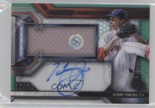 2016 Topps Strata Clearly Authentic Relics Green 35/75 Henry Owens Auto 0c6