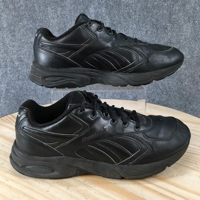 Reebok Walk Ultra DMX Max Walking Shoes Mens 10.5 Lace Up Low Leather Black