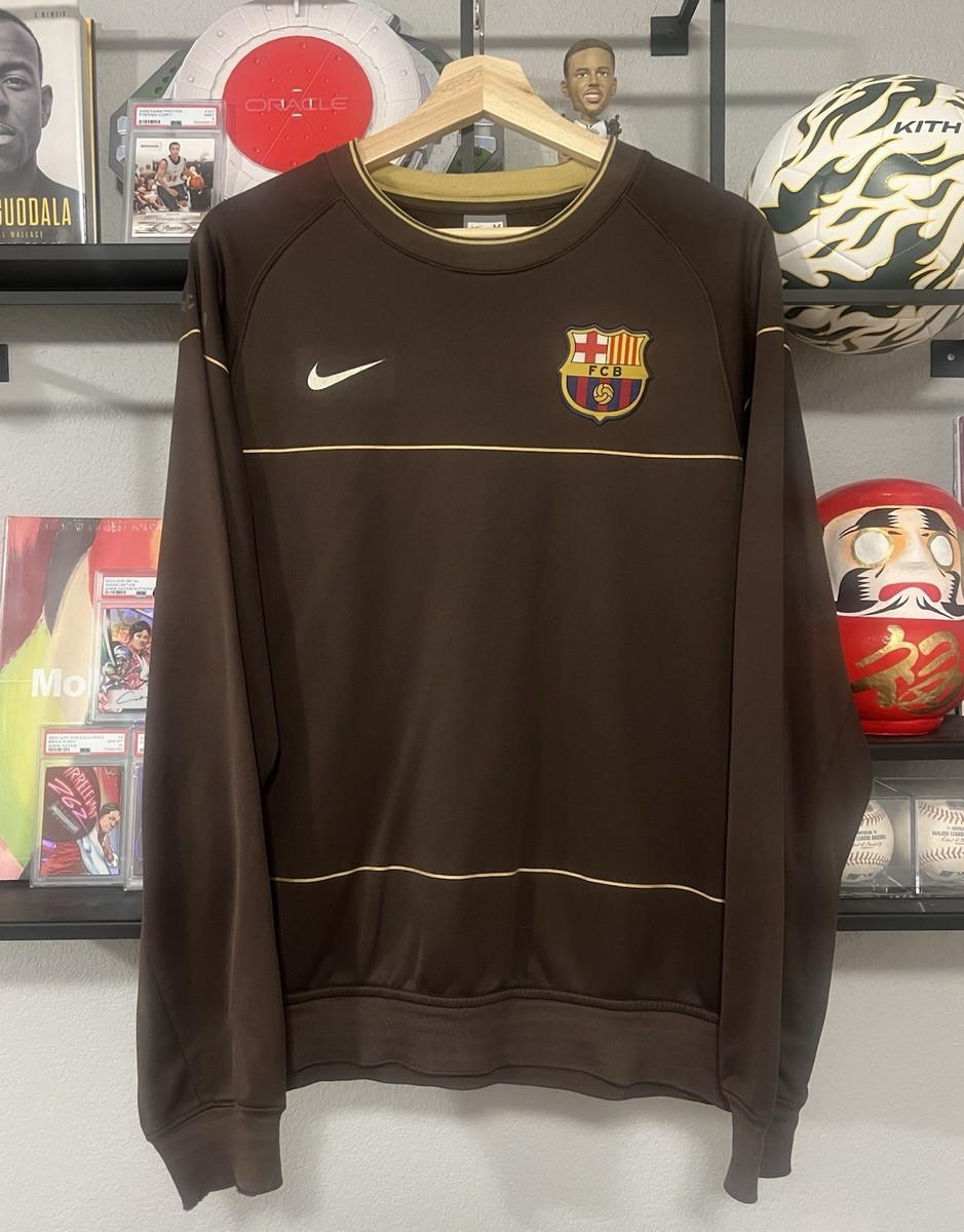 Vintage 2000's Nike FC Barcelona Football LS Shirt Training Top M