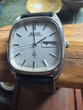 Seiko Grand Quartz Men's Silver Dial Day Date Eng/Kanji 34mm Quartz 4843-5010