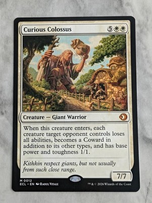 Curious Colossus | MTG ECL | White Giant Warrior Commander EDH Mythic | NM