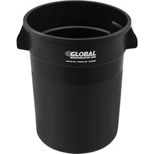 Global Industrial 32 Gallon Garbage Can Black No Lid
