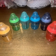 Tommee Tippee 2 green 1 blu 1 purple 1 red 1 orange 9 oz  bottles lot New