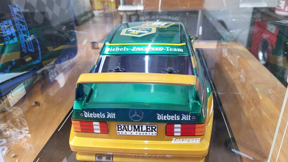 TAMIYA TT01-E 1/10 Mercedes 190E  Evo.II  Zakspeed Diebels Alt 58638 + Vitrine! - Bild 4 von 4