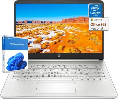 HP Newest 14'' Laptop Intel Quad-Core UP TO 16GB RAM,128GB eMMC Win 11 pro