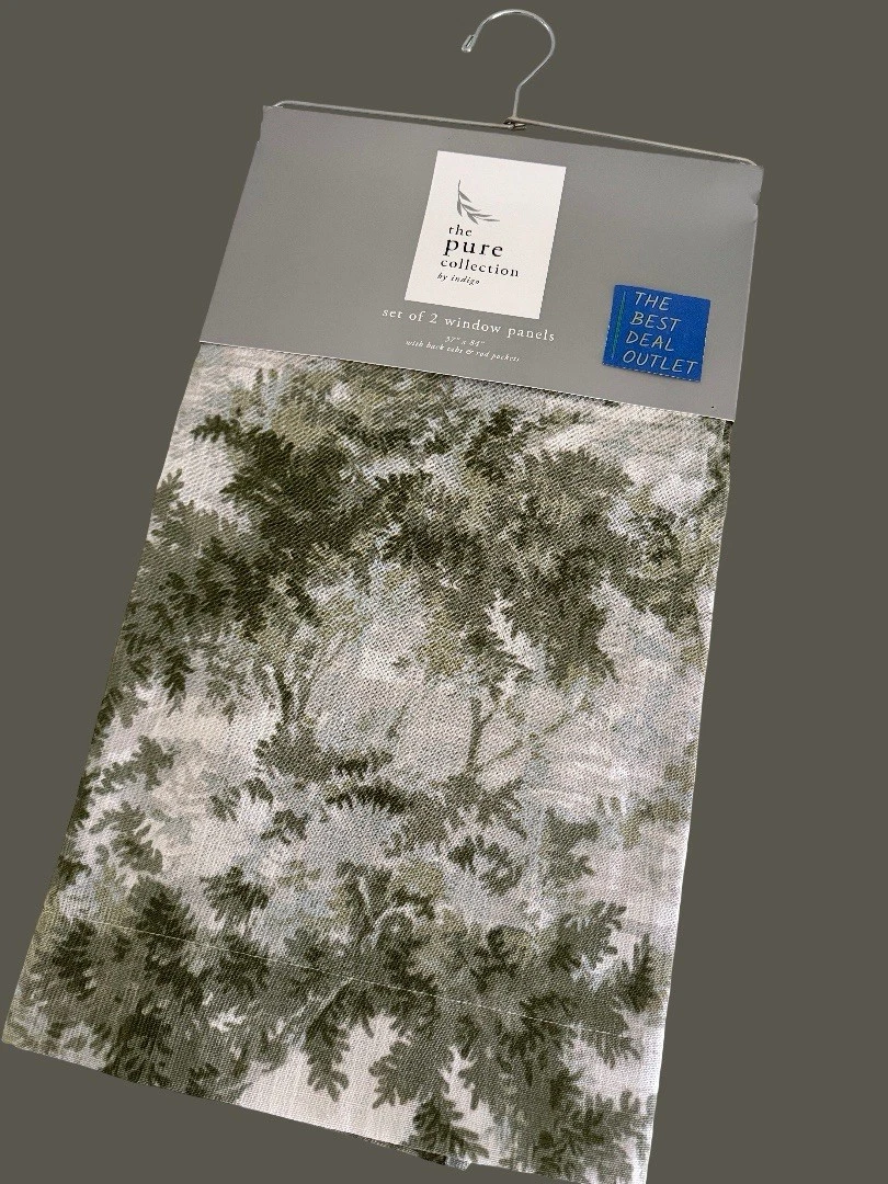 The Pure Collection Indigo Window Curtains 2 Panels 37 x 84 Olive Green Back Tab
Opens in a new wind
