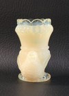 Boyd's Crystal Art Glass BIRD TOOTHPICK HOLDER 1988-93 CREAM Color Ivory NOS — photo 3