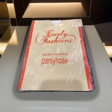 Timely Fashions Vintage White Nylon Reinforced Pantyhose Size B 125-150 Pounds