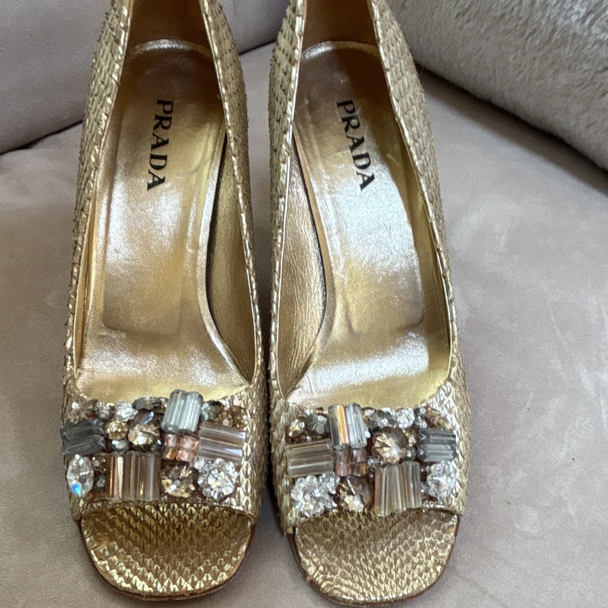 PRADA Gold Heels for Women for sale | eBay