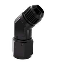 8AN Female to AN8 Male Flared Black Aluminium 45 Degree Swivel YZGM-8AN-45
