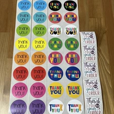 37pcs Thank You Stickers  1.5” Small Business Decorate Envelopes Sealing