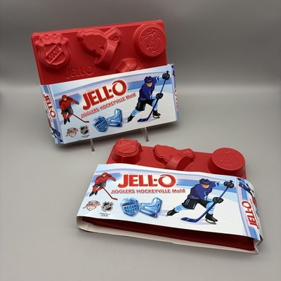 JELL-O Jigglers Hockeyville Mold Tray Red Plastic NHL Hockey Shapes Dessert HTF