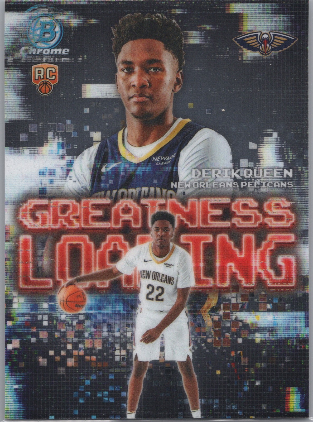 Derik Queen Greatness Loading 2025-26 Bowman #GL-13 New Orleans Pelicans