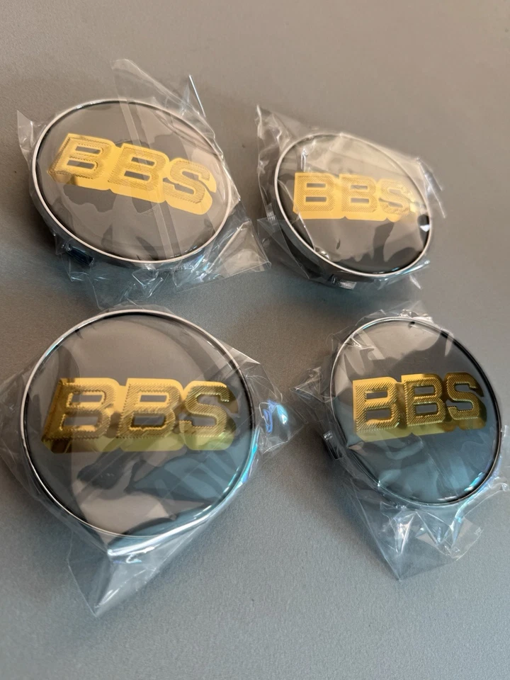4 X BBS Wheel Centre Cap Alloy Hub Center Caps 68mm Silver / Gold NEW SEALED - Image 2 of 4