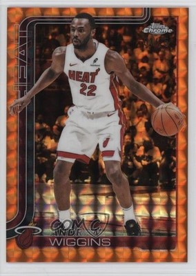 2025-26 Topps Chrome Orange Geometric Refractor /25 Andrew Wiggins #180 y8x