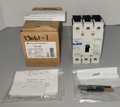 Automation Direct Circuit Breaker G3P-040 3 Pole 40A 480VAC (B610)