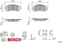 Bosch 0986460253 Bremsbelagsatz FüR Scheibenbremse Bremsbelagsatz FüR Toyota